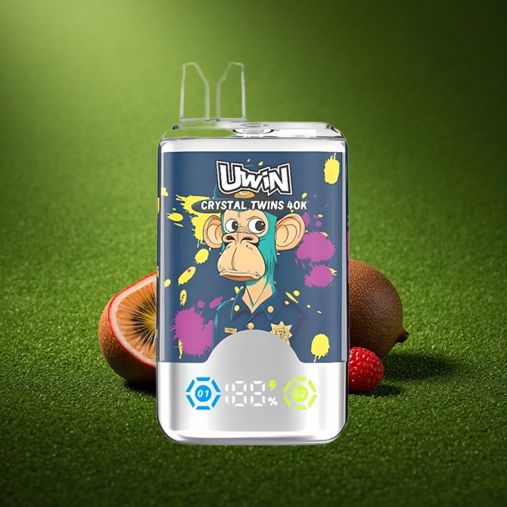 Uwin Crystal Twins 40000 Puffs Kiivi-Maracuja-Guava-Mustikas-Vaarikas Kahekordne Maitse 32ml