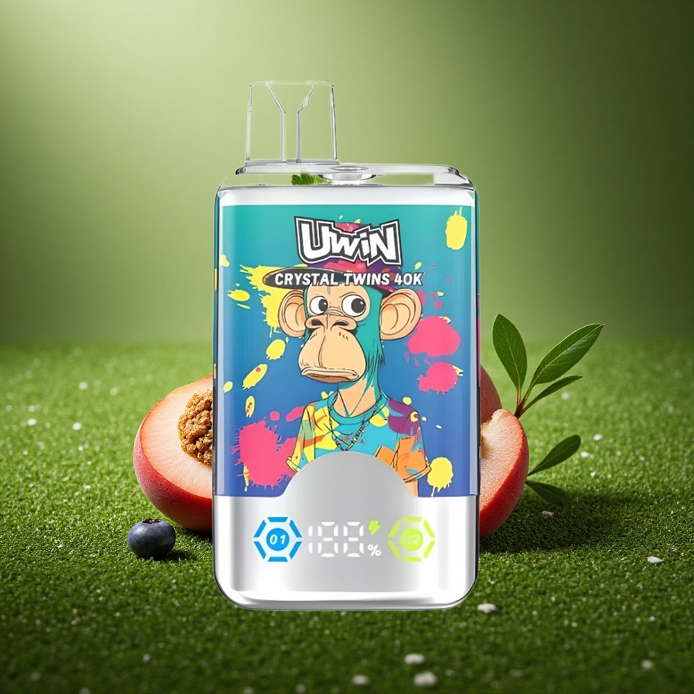 Uwin Crystal Twins 40000 Puffs Mustikas Jäätumine Suvine Virsikujää - Kaheksa Maku 32ml