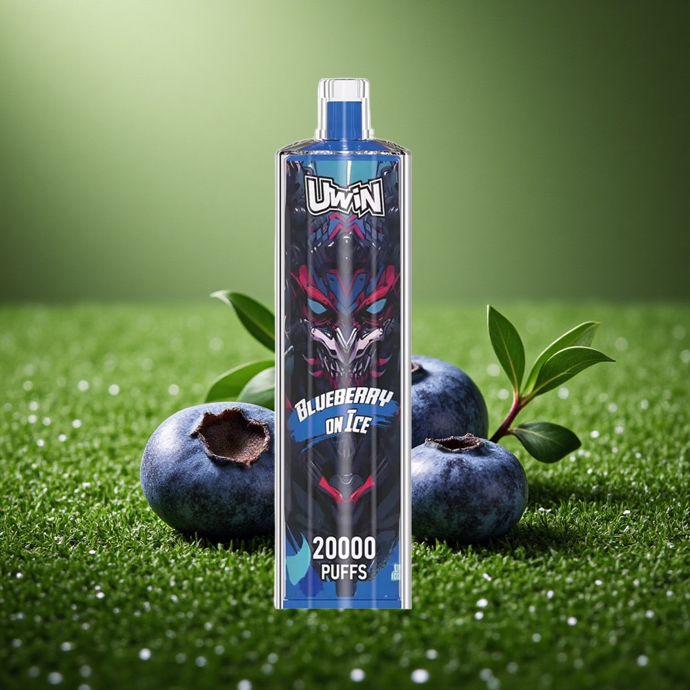 Uwin Shisha Hookah Crystal 20000 Puffs Mustikastal Jäämesin 22ml Mesh