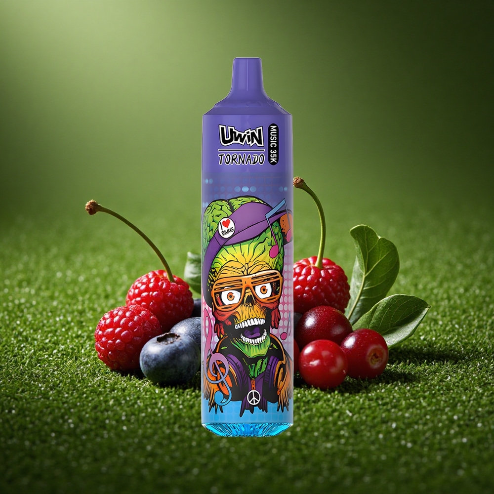 Uwin Tornado 35K Music Puffs Mustikas Kirss Jõhvikas 600mAh 1.0 Ohm Type-C