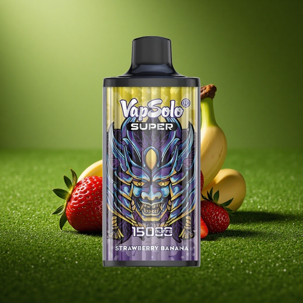 Vapsolo Super 15000 Puffs Maasika-Banaani 40ml 850mah Mesh
