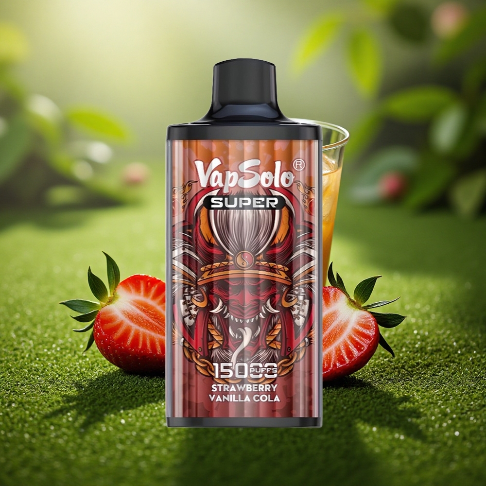 Vapsolo Super 15000 Puffs Maasika Vanilje Kola 850mah 40ml