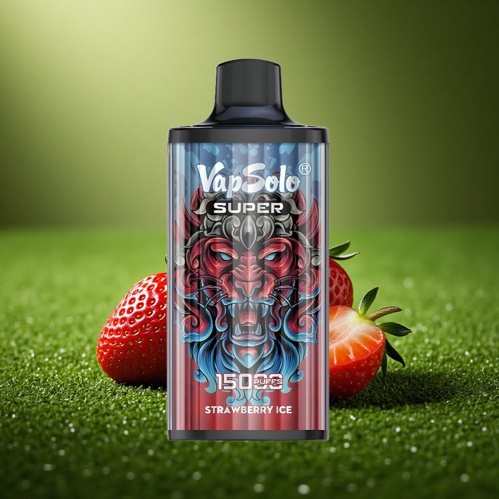 Vapsolo Super 15000 Puffs Maasikajää 40ml 850mah Mesh