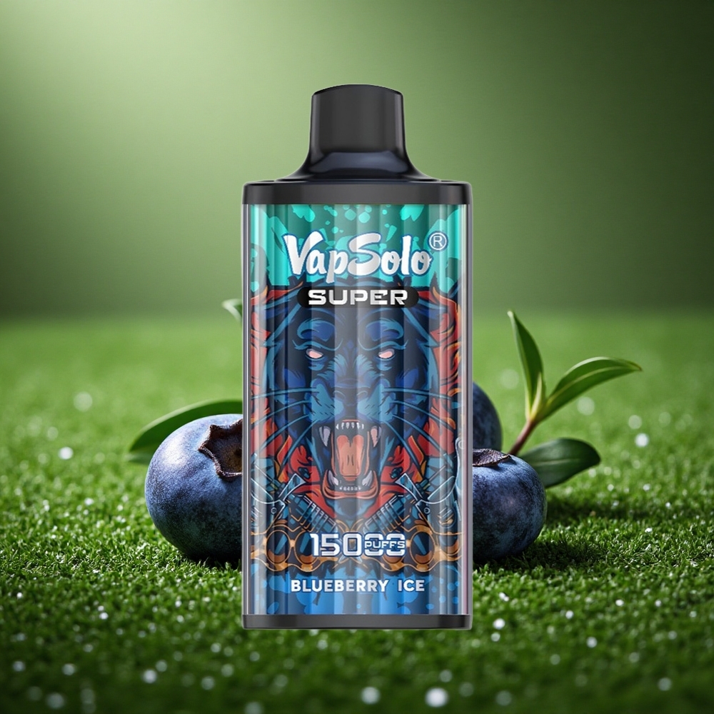Vapsolo Super 15000 Puffs Mustika-Jää Type-C 850mah 40ml