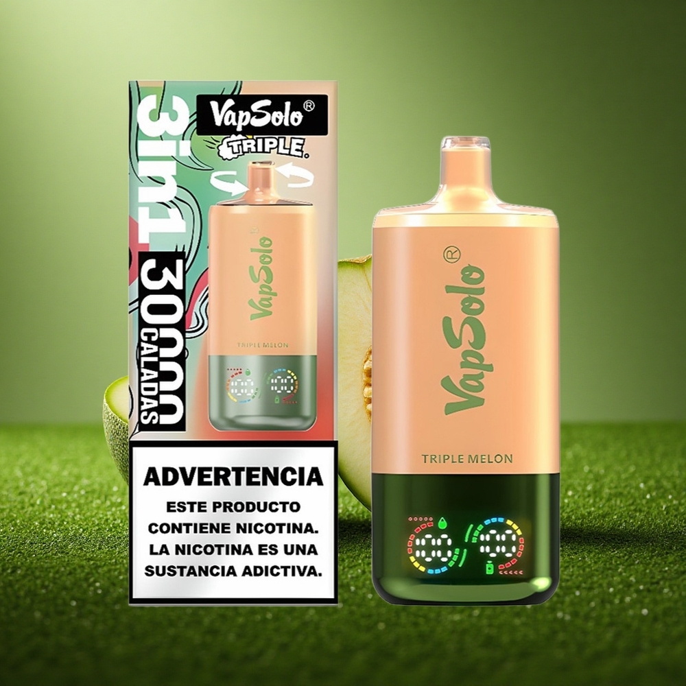 Vapsolo Triple 30000 Puffs Kolmelõhnaline Melon 40ml Type-C