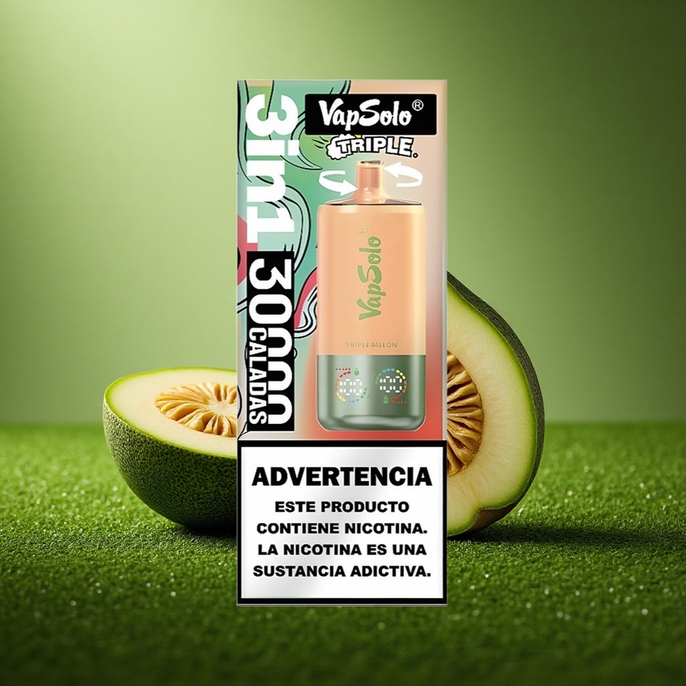 Vapsolo Triple 30000 Puffs Kolmelõhnaline Melon 40ml Type-C