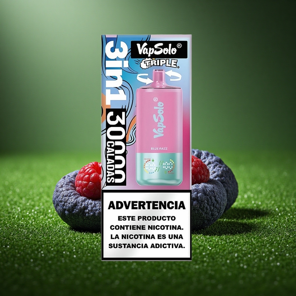 Vapsolo Triple 30000 Puffs Sinine Sõstar 40ml 30000 Tõmmet Type-C