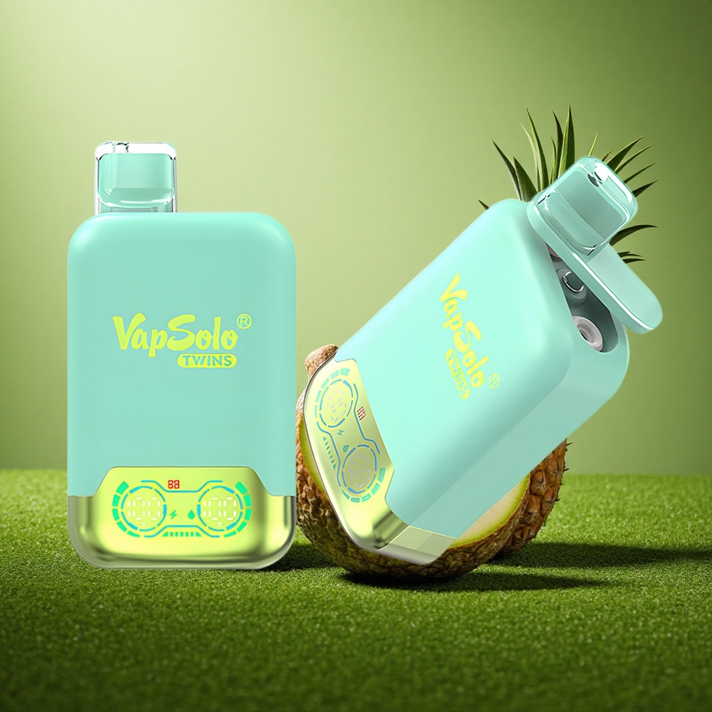 Vapsolo Twins 20000 Puffs Kolmik-Melon & Ananass-Kookos 40ml Topelt-Tank Type-C