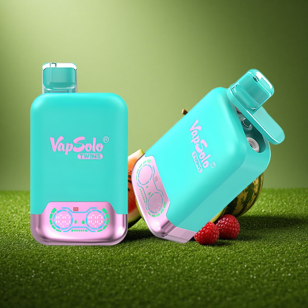 Vapsolo Twins 20000 Puffs Kolmikmelooni & Vaarikas-Arbuusi 40ml TopeltPaak Type-C