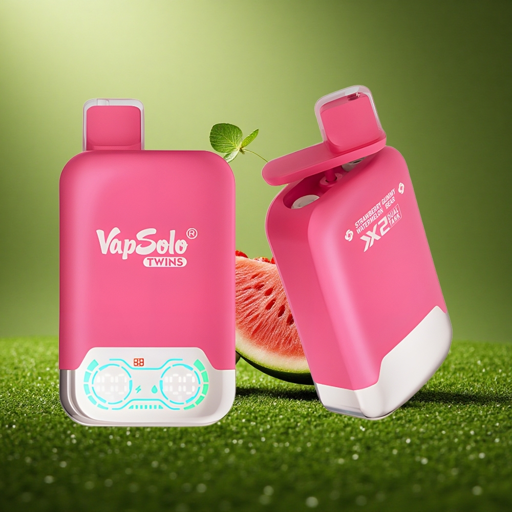 Vapsolo Twins 20000 Puffs Maasika-Arbuusi & Kommi-Karu 40 ml Tüüp-C 2 Paak