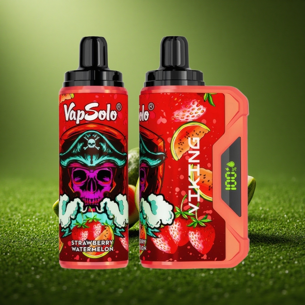 VapSolo VIKING 12000 Puffs Maasik-Arbuusi Tüüp-C 22ml LED