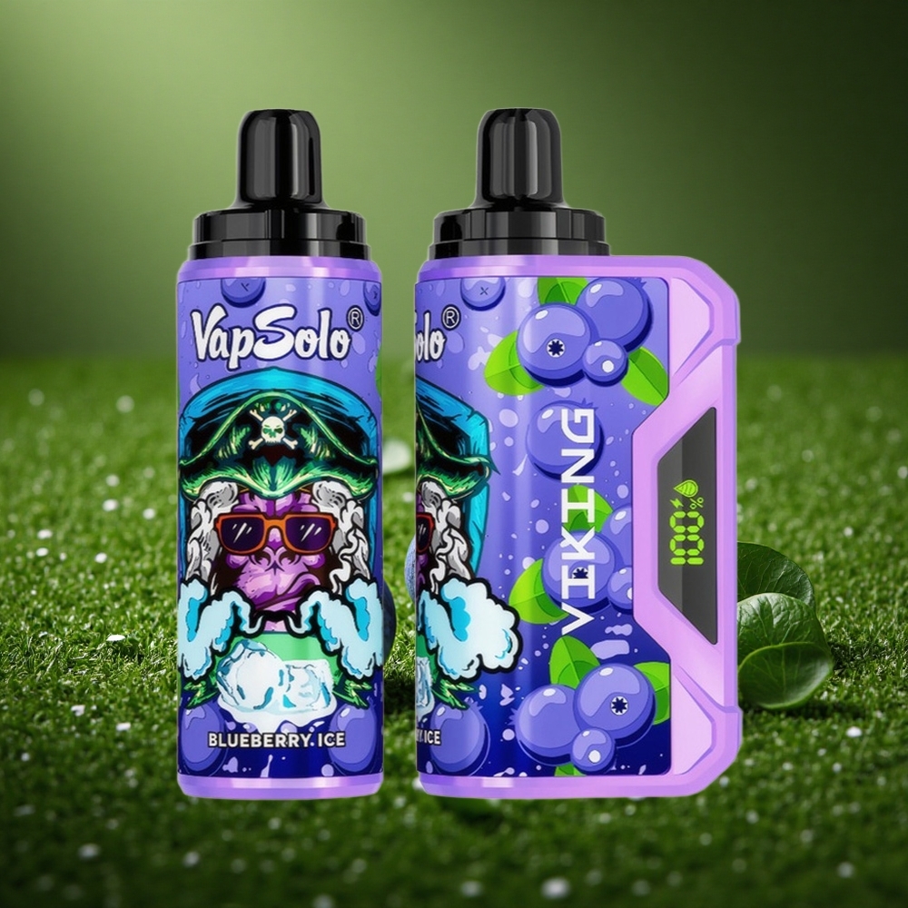 VapSolo VIKING 12000 Puffs Mustikas Tüüp-C 22ml LED