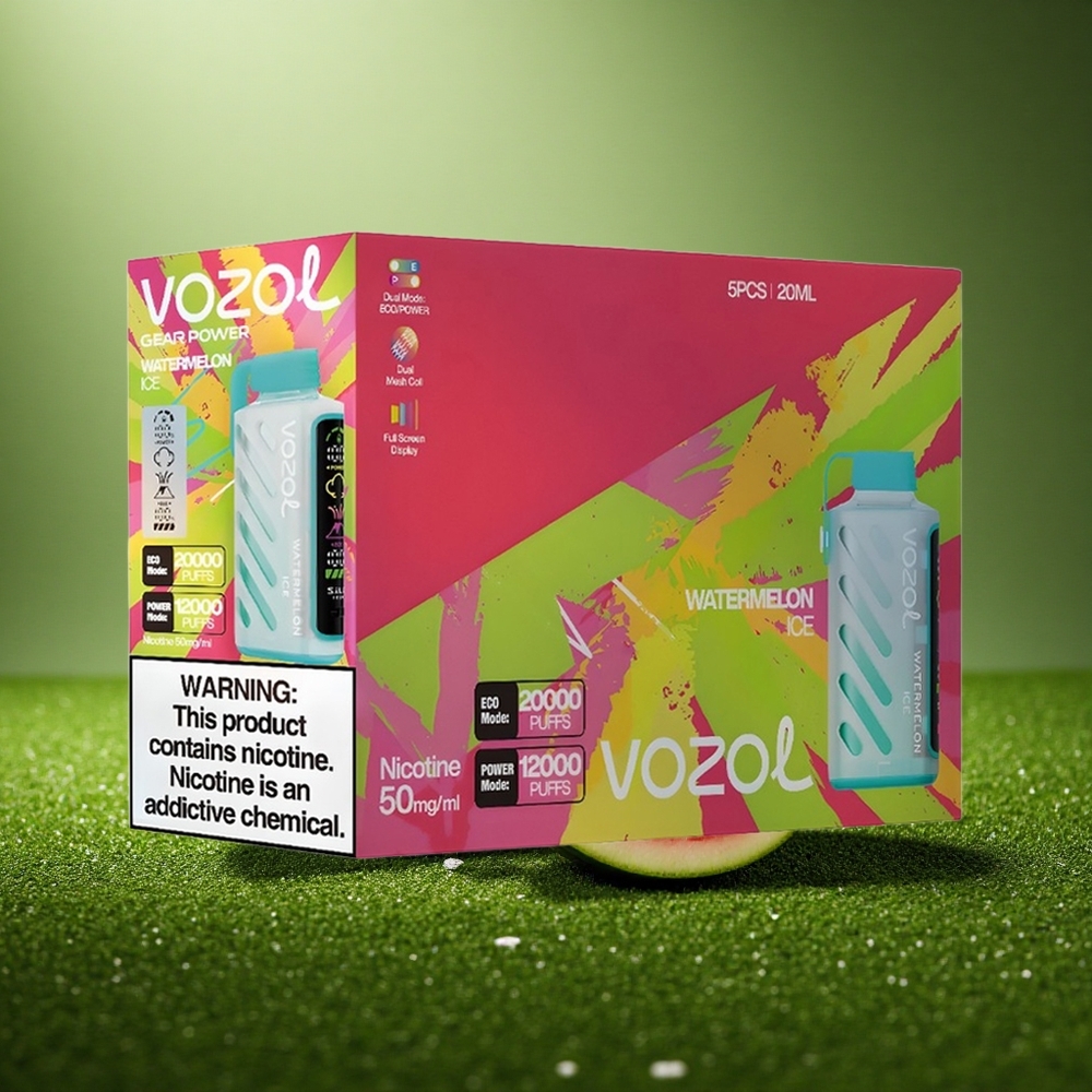VOZOL Gear Power 20000 Puffs Arbuusi-Jää Dual Mesh 20mL Ekorežiim
