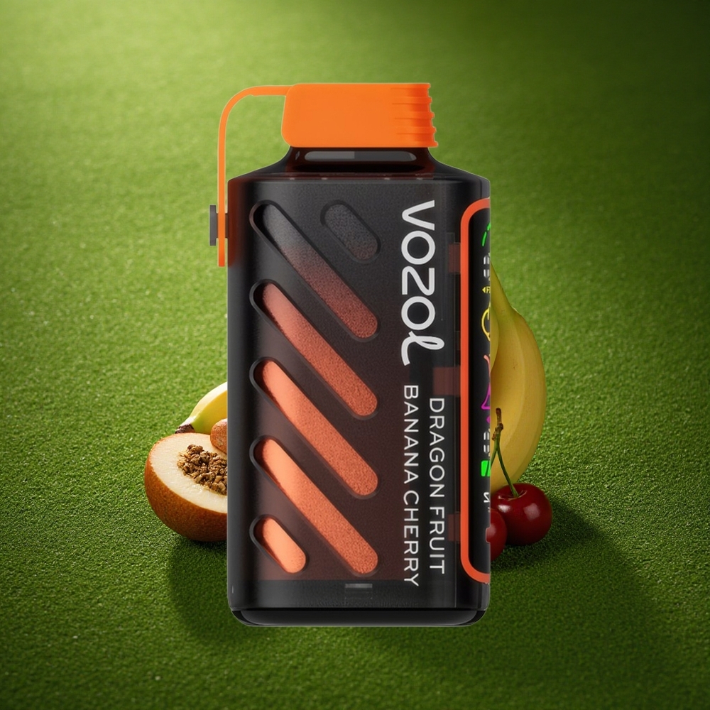 VOZOL Gear Power 20000 Puffs Draakonivili Banaan Kirss S.i.L.C. Tehnoloogia Kahekordne Võrkkrunt 20mL