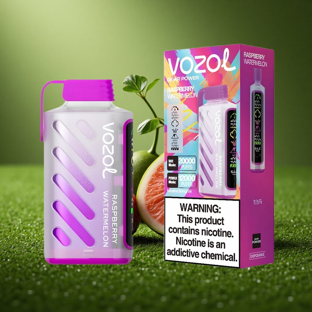 VOZOL Gear Power 20000 Puffs Värske Maasikas-Arbuus DualMesh 20mL Ekraan
