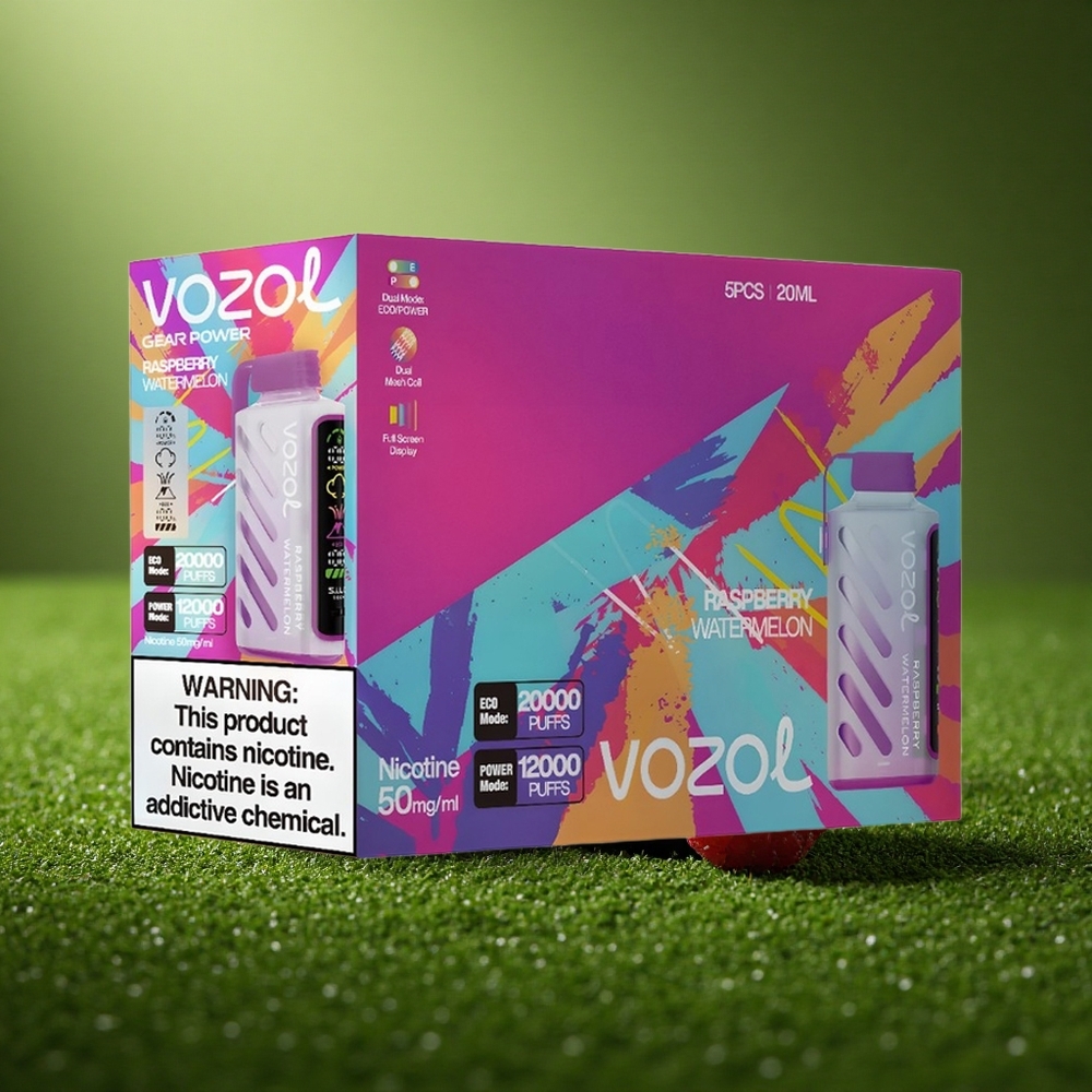 VOZOL Gear Power 20000 Puffs Värske Maasikas-Arbuus DualMesh 20mL Ekraan