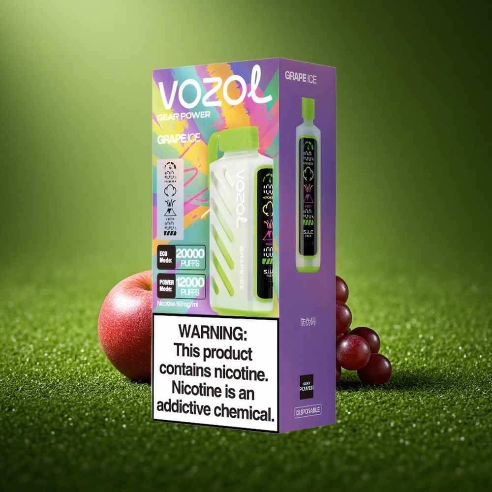 VOZOL Gear Power 20000 Puffs Viinamarja Jää Dual Mesh Ekraan