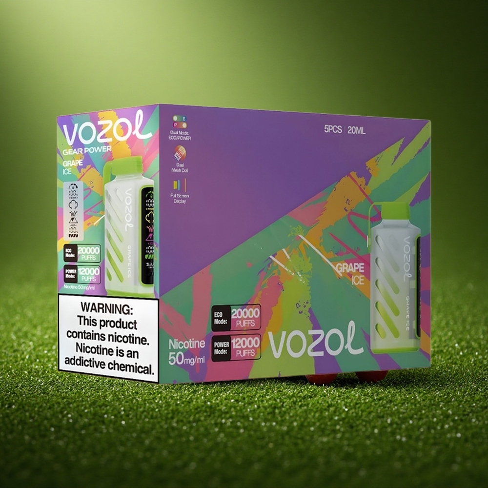 VOZOL Gear Power 20000 Puffs Viinamarja Jää Dual Mesh Ekraan