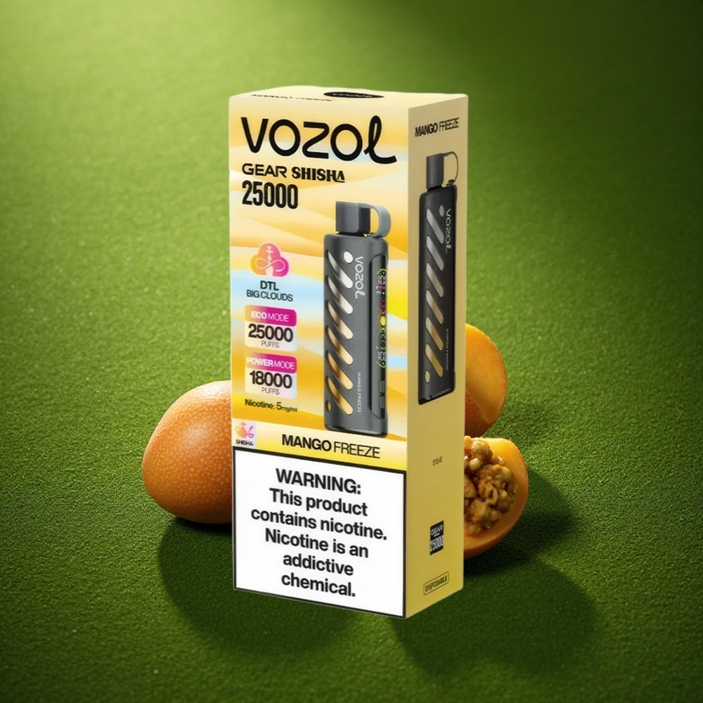 VOZOL Gear Shisha 25000 Puffs Mango Freeze Dual Mesh Mango külm 1000mAh