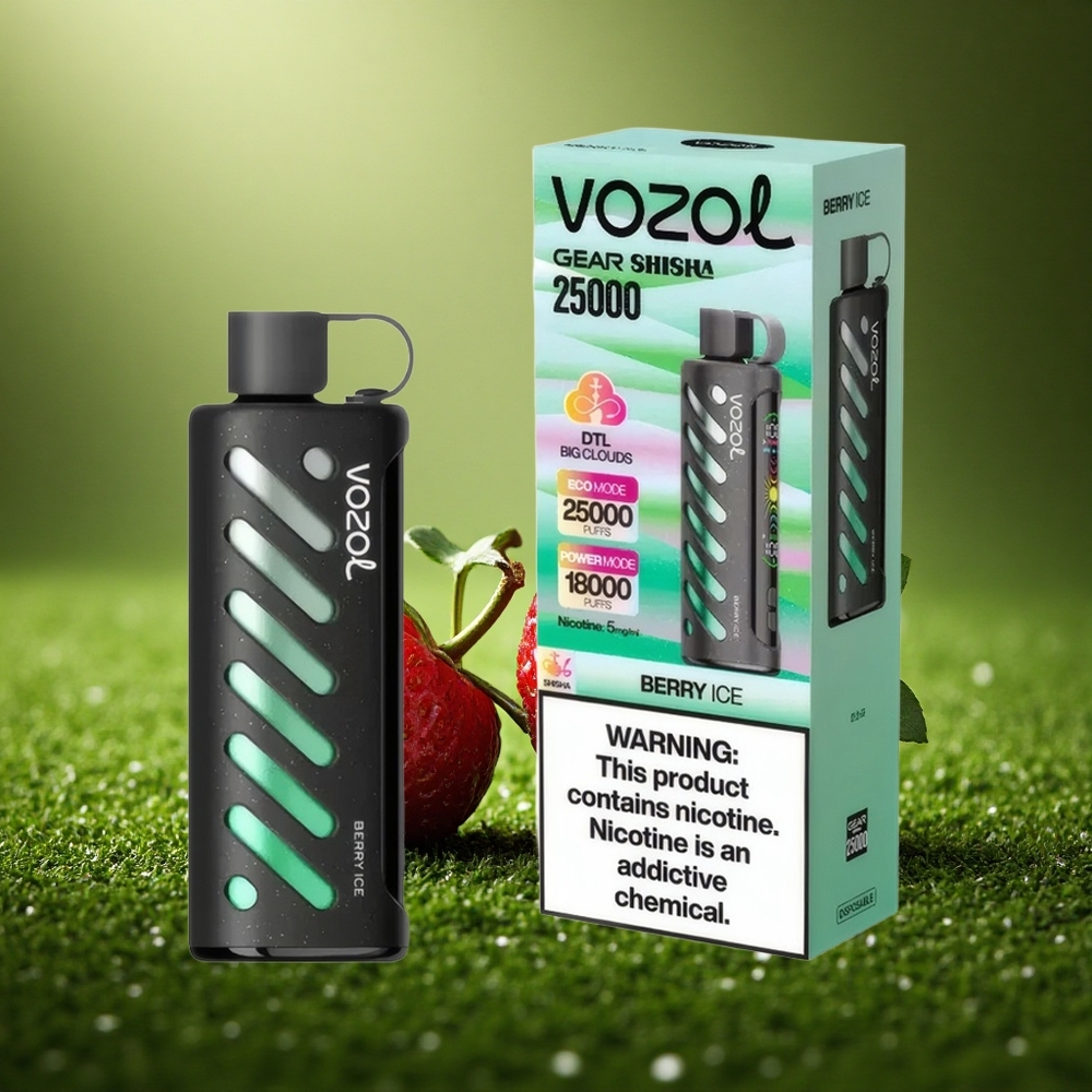 VOZOL Gear Shisha 25000 Puffs Marjajää Dual Mesh 1000mAh 5mg