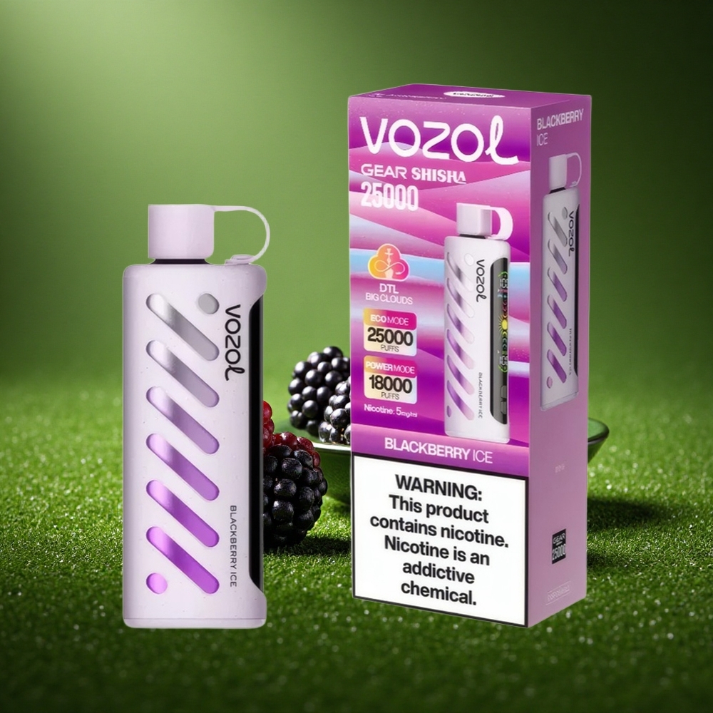 VOZOL Gear Shisha 25000 Puffs Mustika-Mari Mõrujää Dual Mesh 5mg