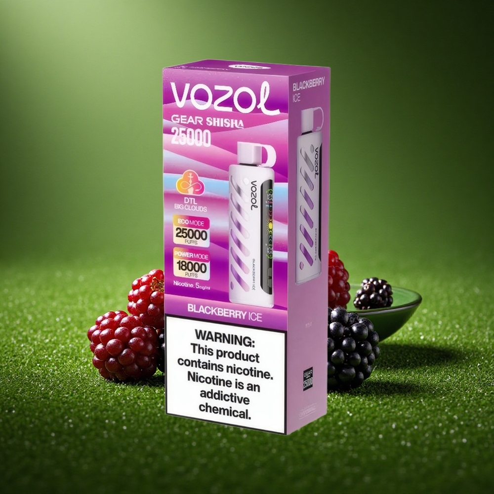 VOZOL Gear Shisha 25000 Puffs Mustika-Mari Mõrujää Dual Mesh 5mg