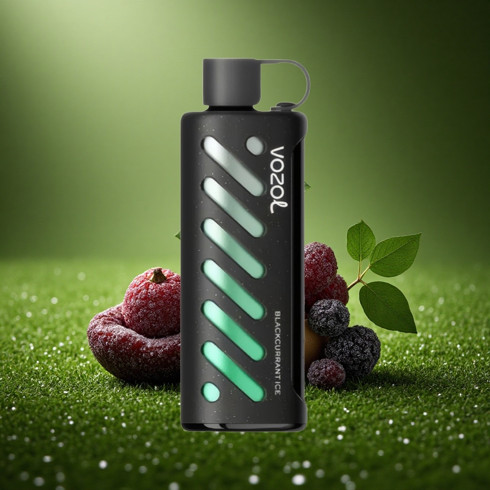 VOZOL Gear Shisha 25000 Puffs Mustsõstrast Jäätis Dual Mesh 1000mAh