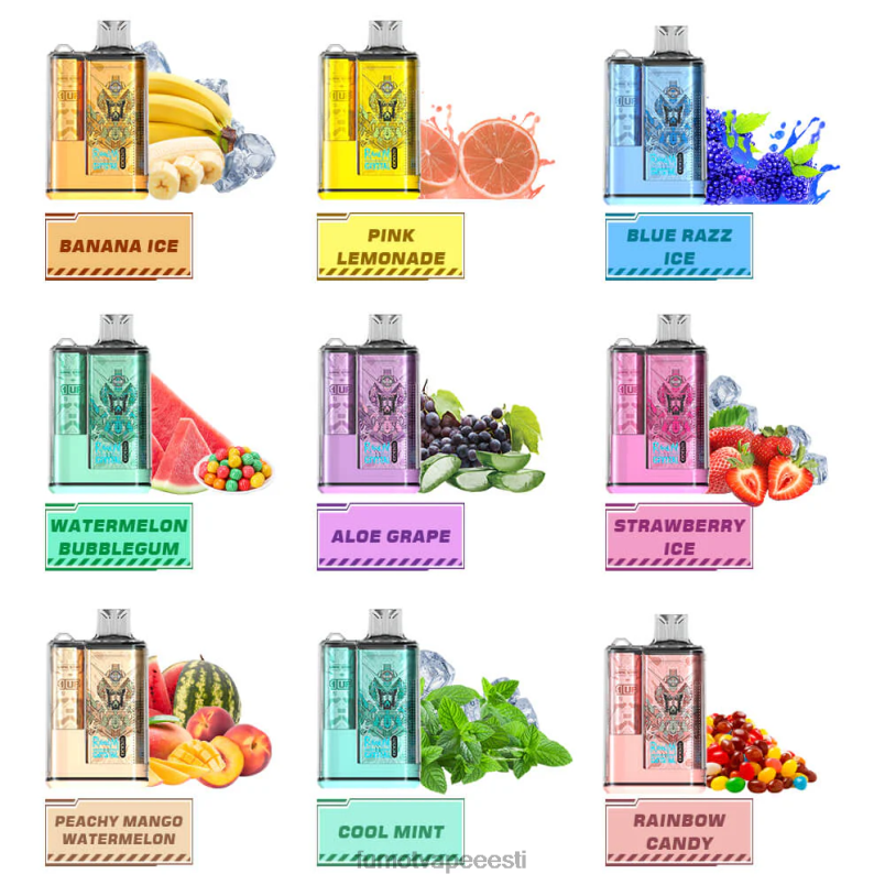 Fumot Crystal 12000 ühekordne vape karp - 20ml (1 tk) aaloe viinamari 6Z62Z252 Fumot Vape Eesti