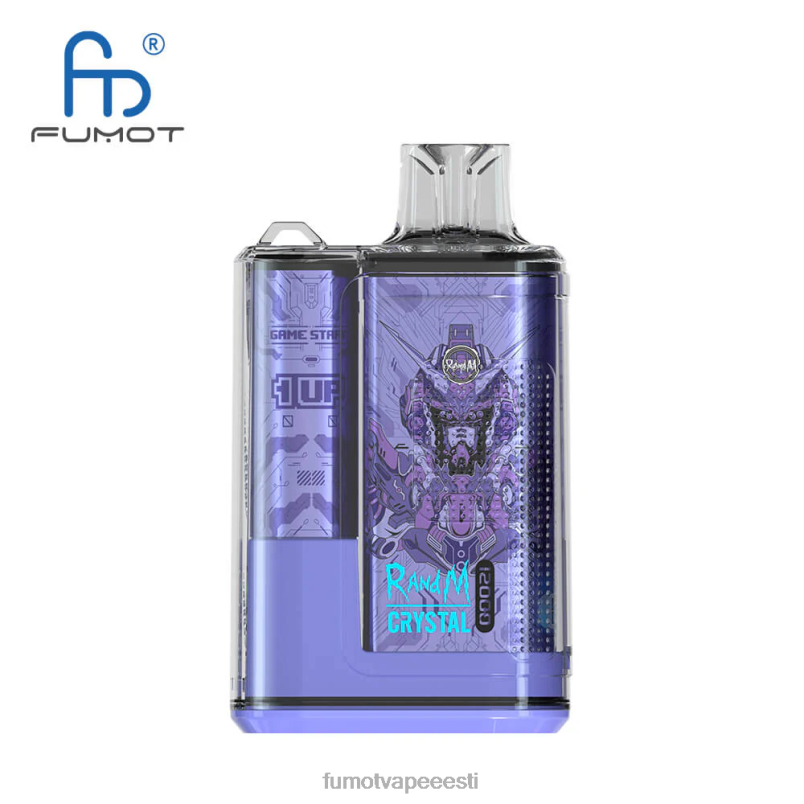 Fumot Crystal 12000 ühekordne vape karp - 20ml (1 tk) mustikas vaarikas 6Z62Z261 Fumot Eesti