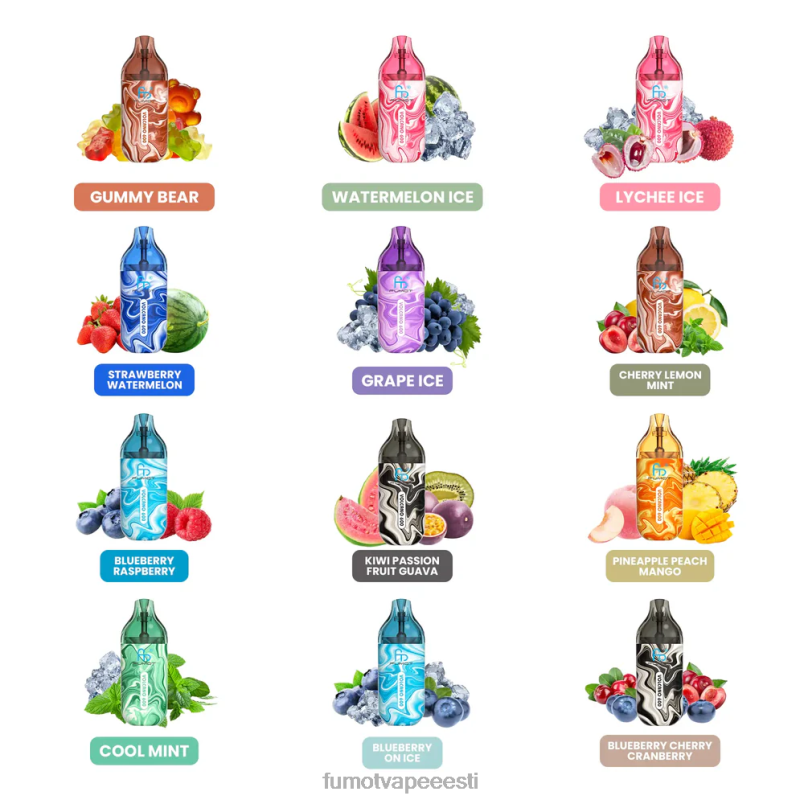 Fumot Volcano 600 tpd-ühilduv ühekordne vape - 2ml (3-osaline komplekt) mustikas vaarikas 6Z62Z297 Fumot Vape Price