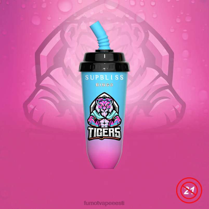 Fumot Supbliss Bingo 16 ml 8000 ühekordselt kasutatav vape pod seade (1 tk) maasikajäätis 6Z62Z408 Fumot Vape Online Shop