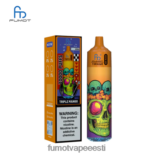 Fumot Disposable Vape - Fumot Tornado 30k muusikat kolmekordne mango PZLLV029