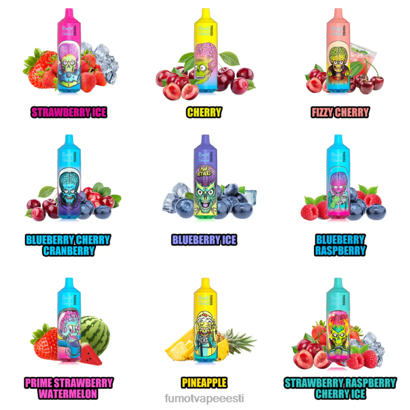 Fumot Tornado 1 tk 9000 pro 18ml ühekordne vape virsiku limonaad 6Z62Z223 Fumot Store